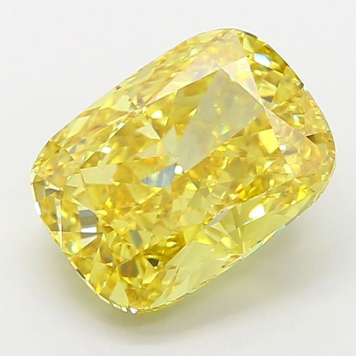 Cushion modified 7.02ct Fancy Vivid Yellow VS2 IGI #LG783632035