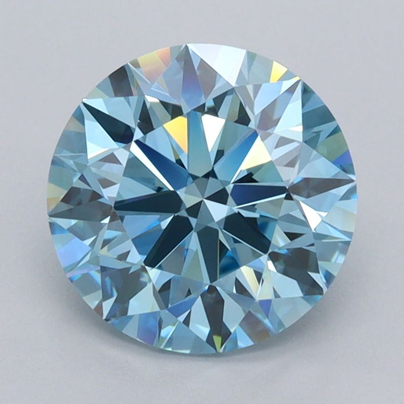 Round 2.51ct Fancy Vivid Blue VVS1 IGI #LG778638782