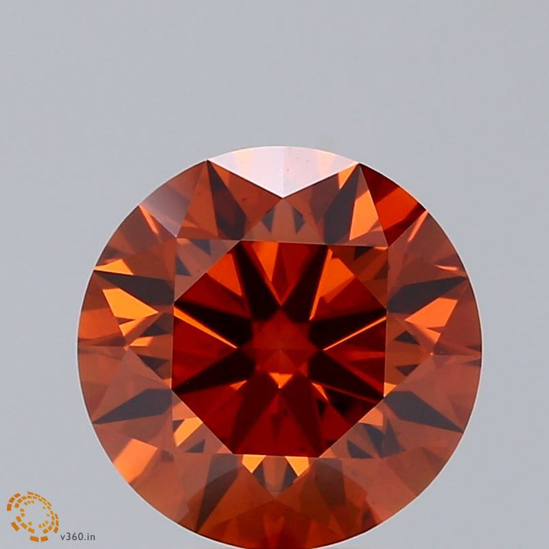 Round 3.6ct Fancy Vivid Orange VS2 IGI #LG617458355