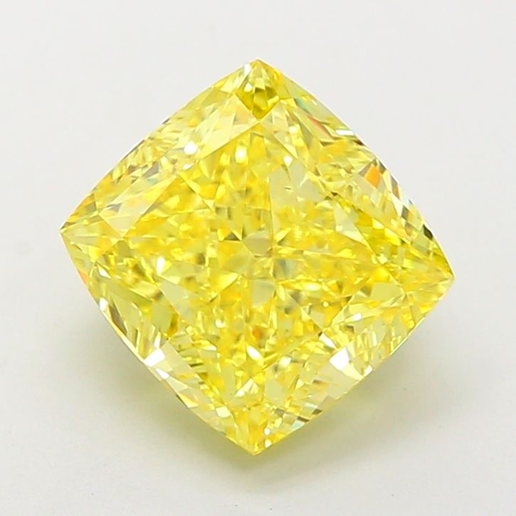 Cushion modified 5.11ct Fancy Vivid Yellow VS1 IGI #LG784615617