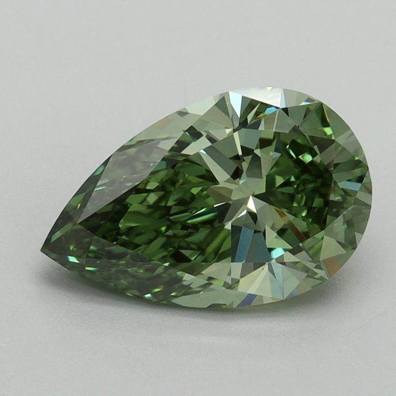 Pear 2.03ct Fancy Vivid Green VVS2 IGI #LG702592038