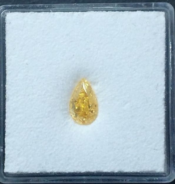 Pear 0.67ct Fancy Intense Orange Yellow  GIA #17239900