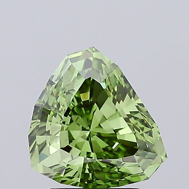 Shield 2.54ct Fancy Vivid Green VVS2 IGI #LG692547840