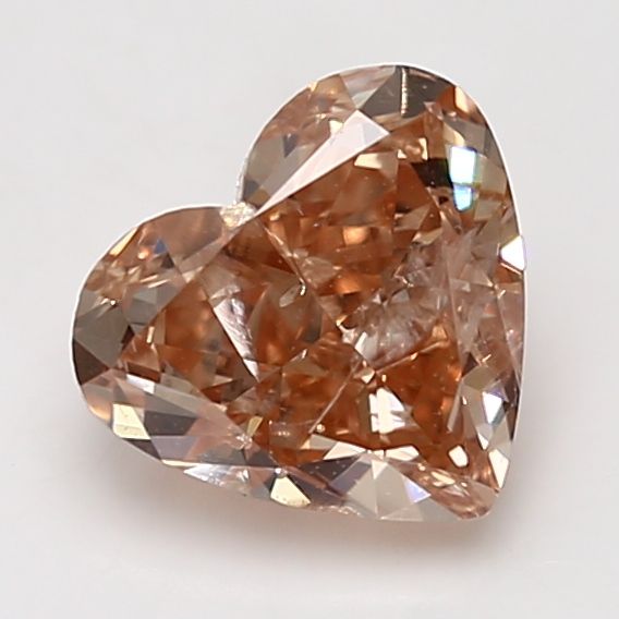 Heart 2.19ct Fancy Brownish Orange I2 GIA #2235164407
