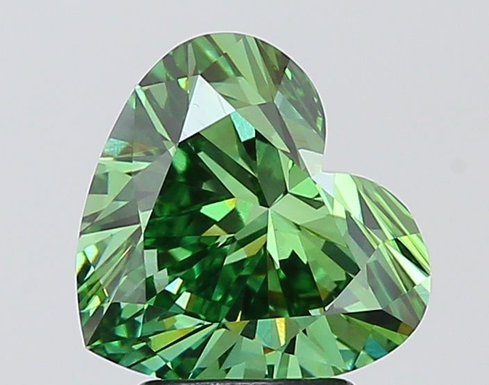 Heart 3ct Fancy Vivid Green VS1 IGI #LG762517502