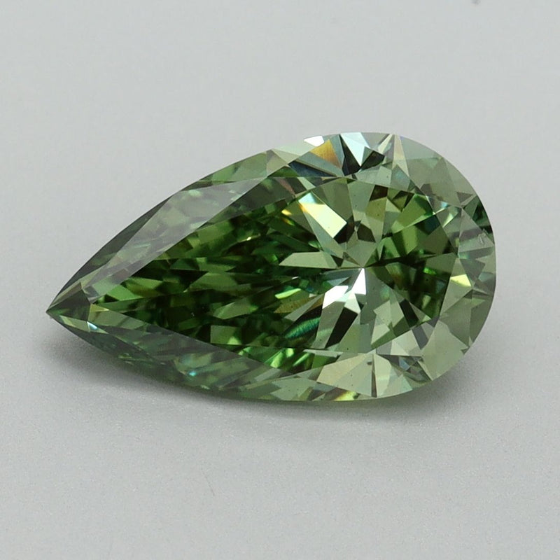 Pear 2ct Fancy Vivid Green VS2 IGI #LG615345804