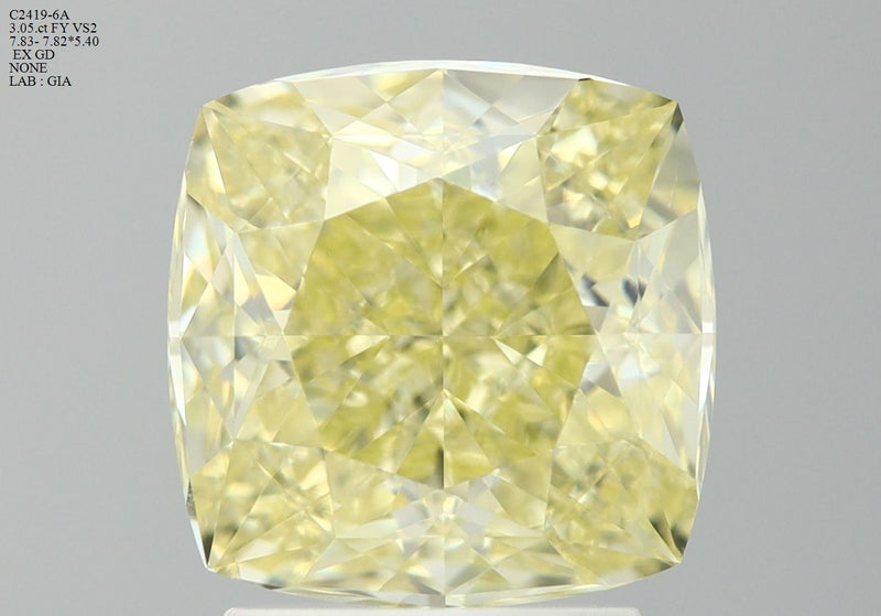 Cushion brilliant 3.05ct Fancy Yellow VS2 GIA #2517077951