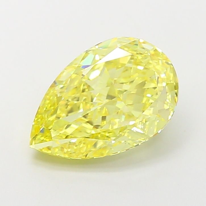 Pear 4.09ct Fancy Intense Yellow VS1 IGI #LG778674272