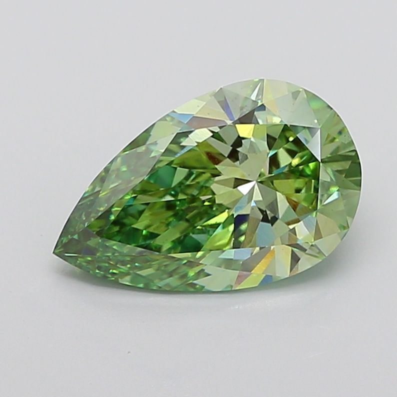 Pear 4.06ct Fancy Vivid Green VS1 IGI #LG737568337