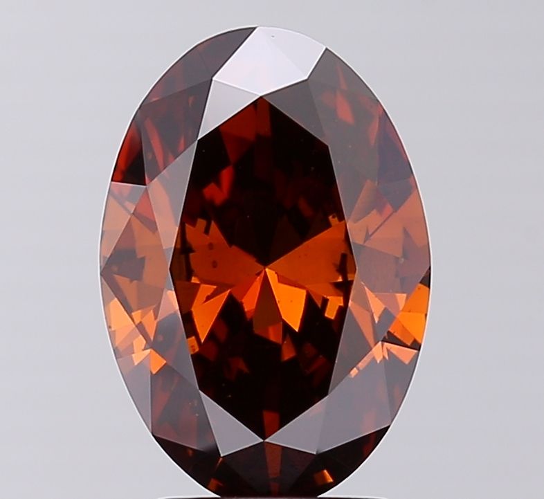 Oval 3ct Fancy Deep Orange Brown VS2 IGI #LG759525103
