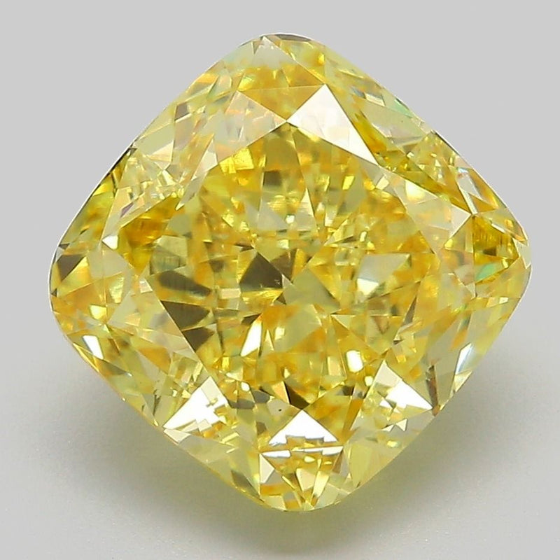 Cushion modified 5.55ct Fancy Vivid Yellow VS1 IGI #LG784655486