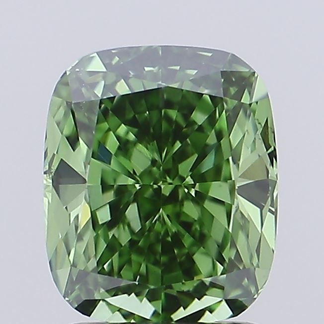 Cushion modified 1.71ct Fancy Vivid Green VS1 IGI #LG727585810