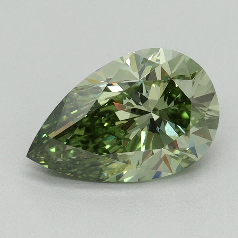 Pear 1.59ct Fancy Vivid Green VS1 IGI #LG691552452