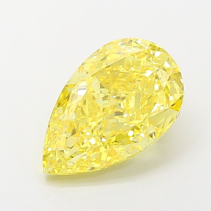 Pear 5.07ct Fancy Vivid Yellow VVS2 IGI #LG776640492
