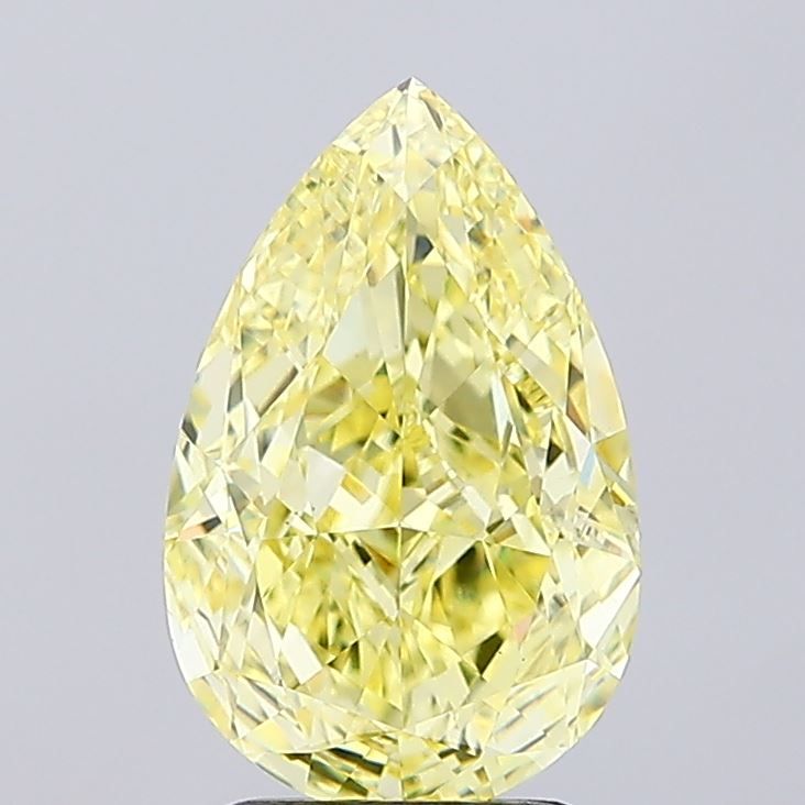 Pear 3.02ct Fancy Intense Yellow VVS2 IGI #LG786654430