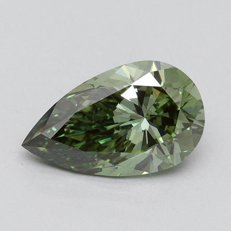 Pear 2ct Fancy Vivid Green VS2 IGI #LG615365535