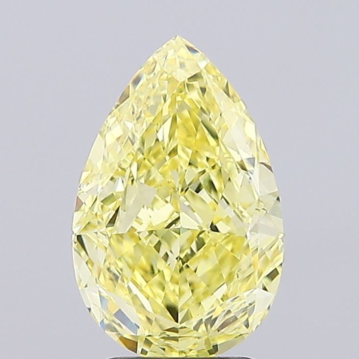 Pear 2.61ct Fancy Intense Yellow VVS2 IGI #LG785614558