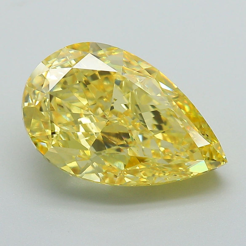 Pear 6.14ct Fancy Vivid Yellow VS1 IGI #LG719508585