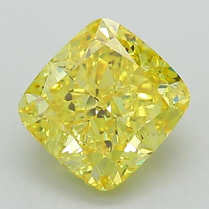 Cushion modified 2ct Fancy Vivid Yellow VVS2 IGI #LG591363263