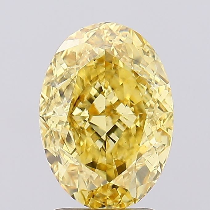 Oval 3.08ct Fancy Vivid Yellow SI1 IGI #LG674529730