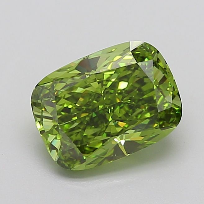 Cushion modified 3.3ct Fancy Vivid Green VVS2 IGI #LG714503821