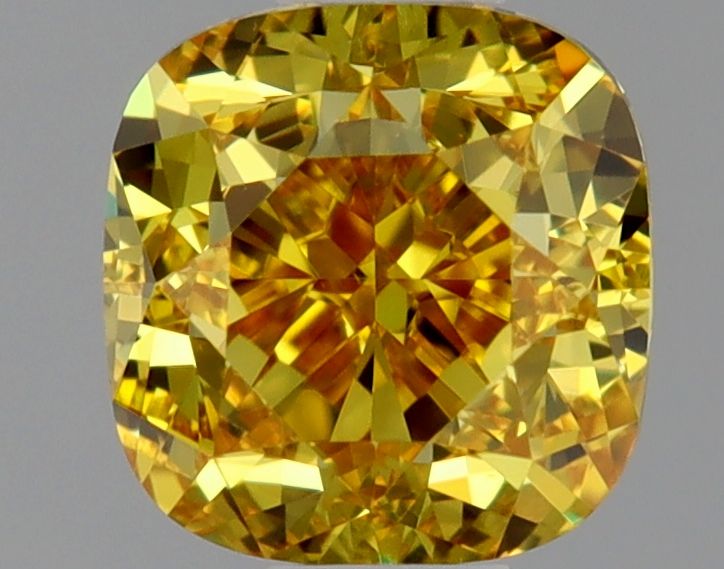 Cushion brilliant 0.59ct Fancy Vivid  Yellow VS1 GIA #2221584413