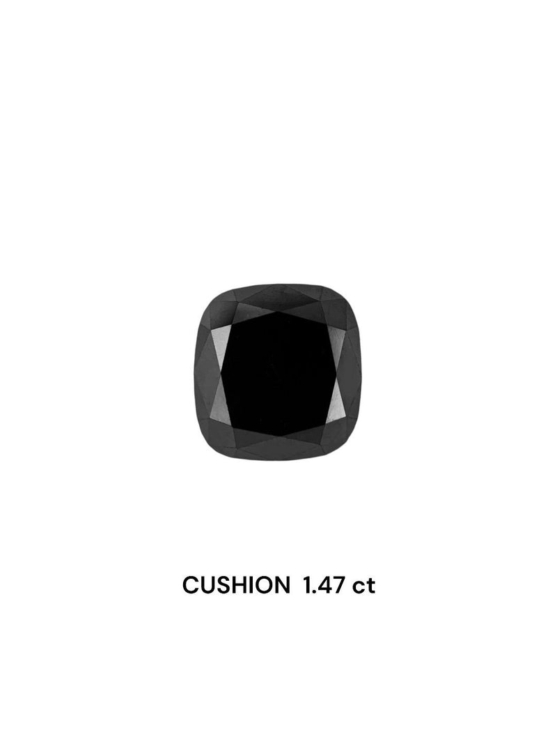 Cushion modified 1.47ct Black  IGI #737539815