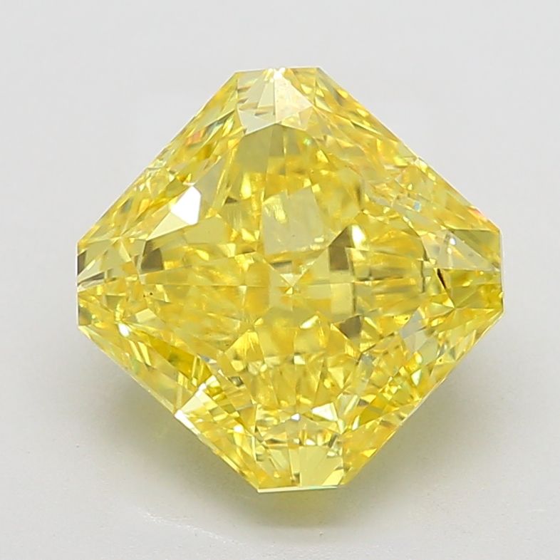 Square radiant 7.01ct Fancy Vivid Yellow VS1 IGI #LG786699655