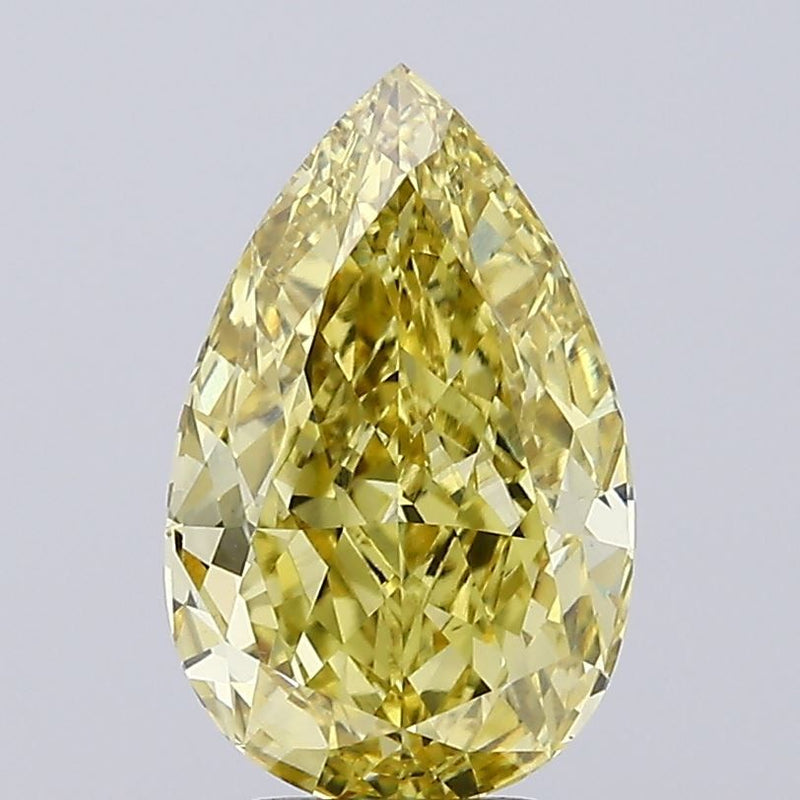 Pear 3.74ct Fancy Intense Yellow VS1 IGI #LG758583364