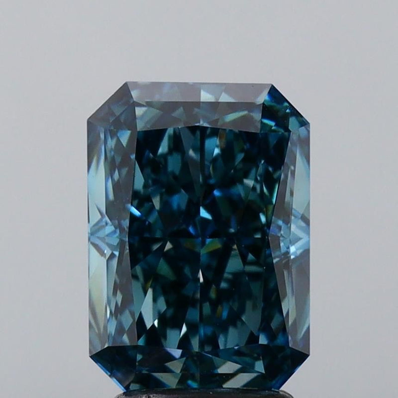 Radiant 3.25ct Fancy Deep Greenish Blue VS1 IGI #LG759525054