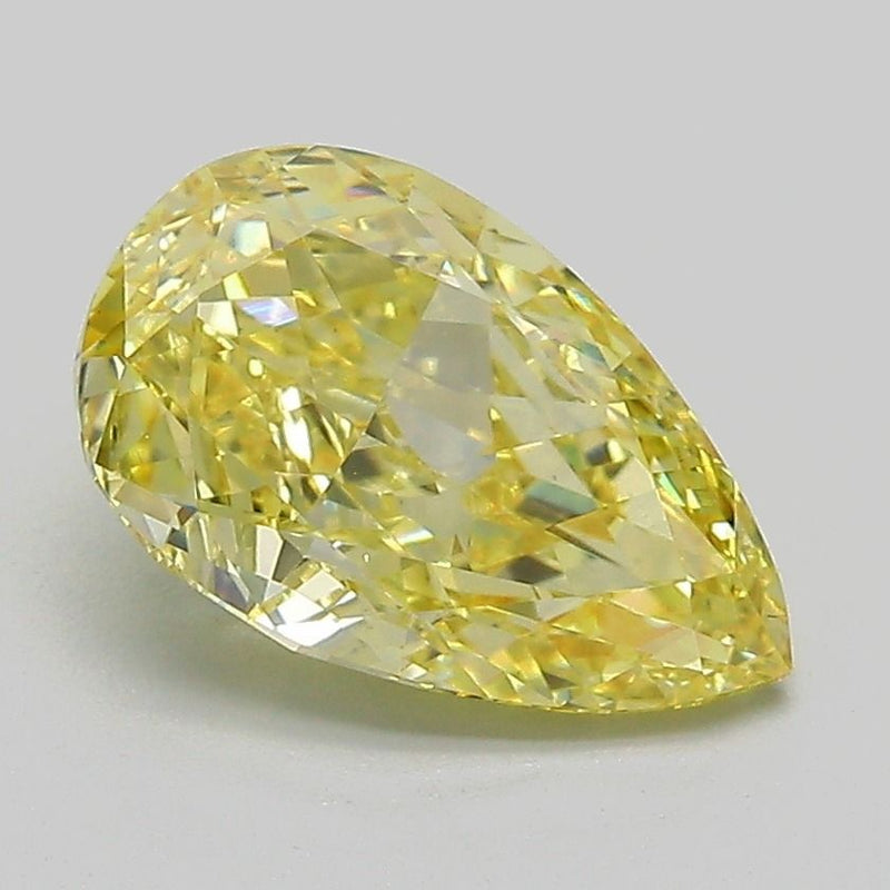 Pear 2.07ct Fancy Intense Yellow VS1 IGI #LG729531806