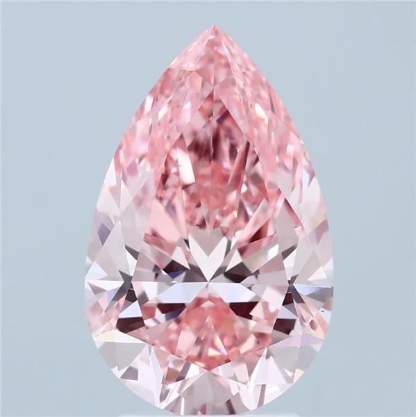 Pear 3.22ct Fancy Vivid Pink VS1 IGI #LG776631152