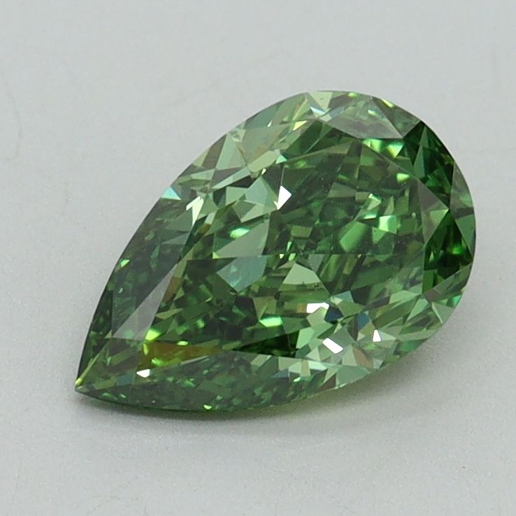 Pear 1.02ct Fancy Vivid Green VVS2 IGI #LG677580053