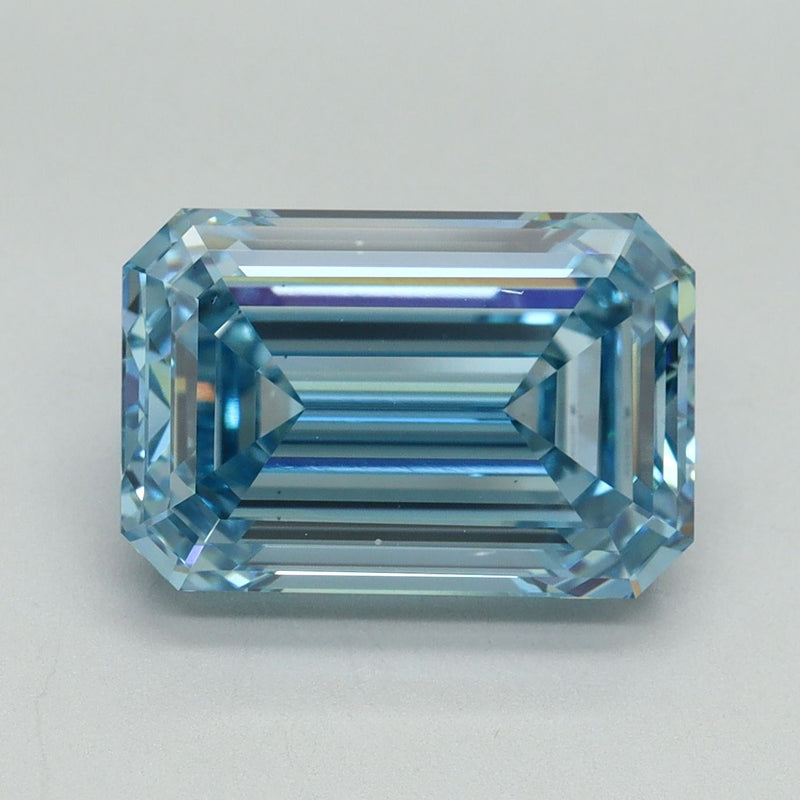 Emerald 5.13ct Fancy Intense Blue VS2 IGI #LG623483061
