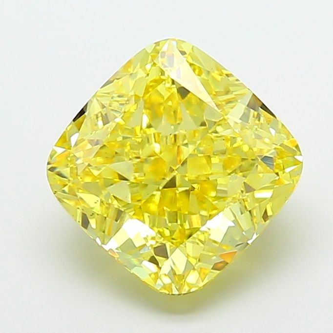 Cushion modified 6.05ct Fancy Vivid Yellow VS1 IGI #LG783632484