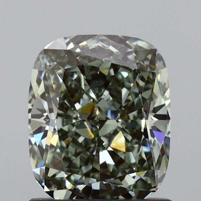 Cushion modified 1.04ct Fancy Light Grayish Green VVS2 IGI #LG680505956