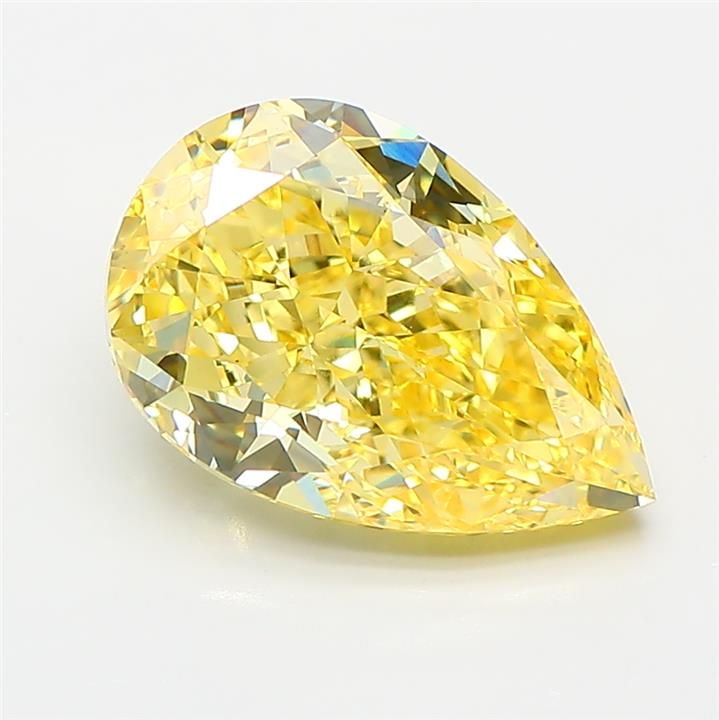 Pear 3.35ct Fancy Vivid Yellow VS1 IGI #LG786681925