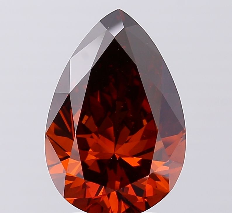 Pear 3.03ct Fancy Deep Brownish Orange VS2 IGI #LG752530133