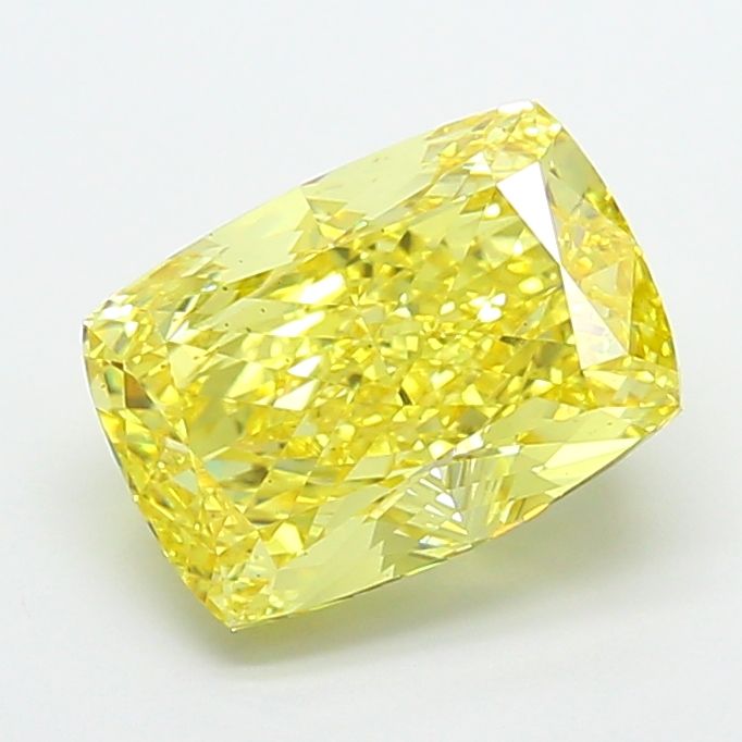 Cushion modified 5.04ct Fancy Vivid Yellow VS1 IGI #LG784633991