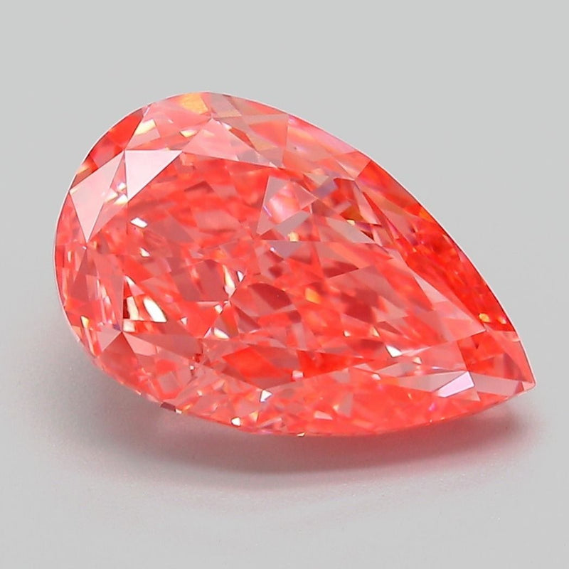 Pear 4.21ct Fancy Vivid Pink VVS2 IGI #LG734501202