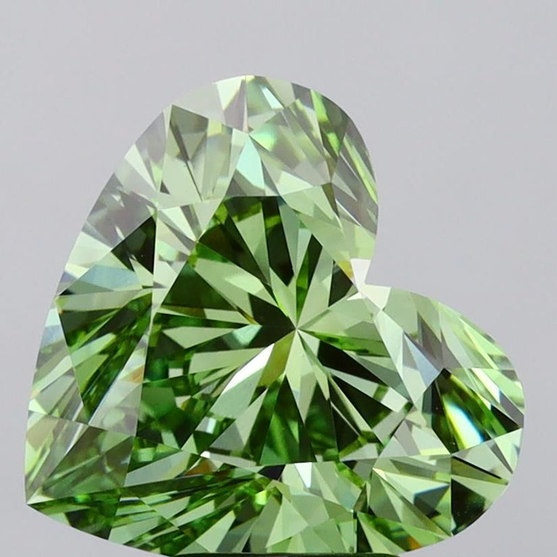 Heart 5.04ct Fancy Vivid Green VVS2 IGI #LG749575704