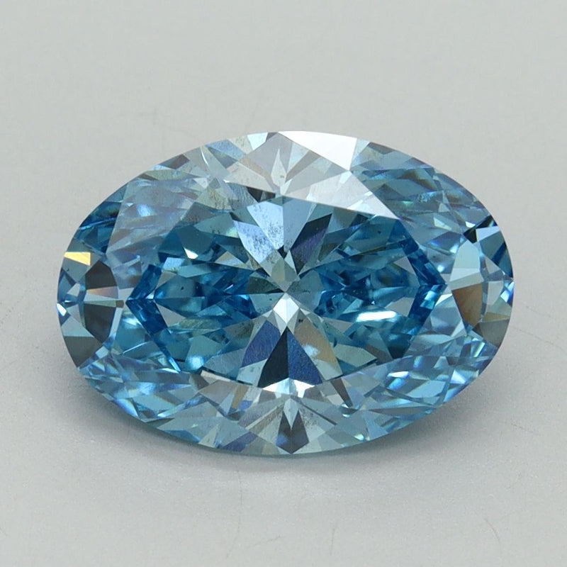 Oval 3.01ct Fancy Vivid Blue SI1 IGI #LG687560130