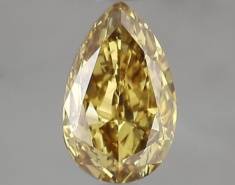 Pear 1ct Fancy Deep Brownish Orangey Yellow SI1 GIA #2346640700
