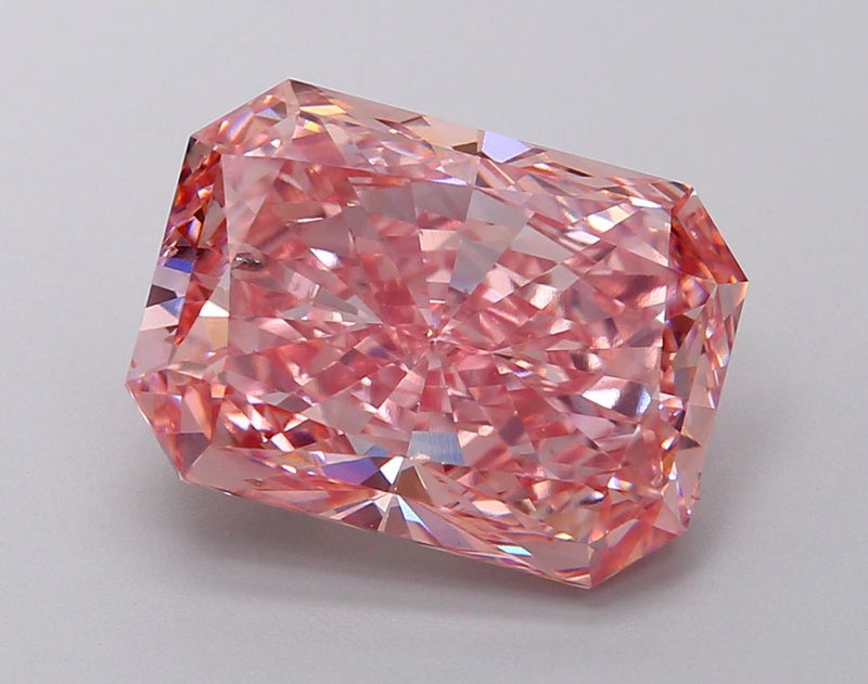 Radiant 7.02ct Fancy Vivid Pink VS2 IGI #LG640402055