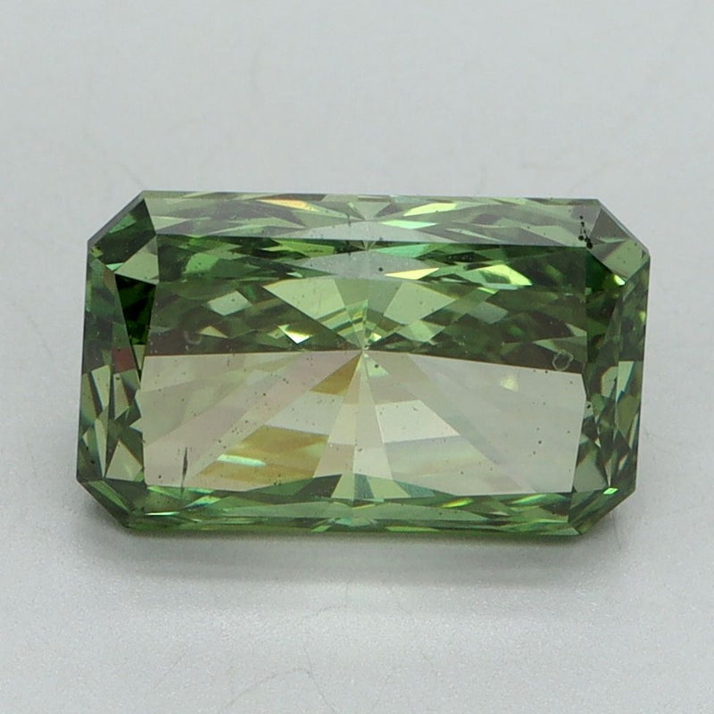 Radiant 3ct Fancy Vivid Green VS2 IGI #LG678530164