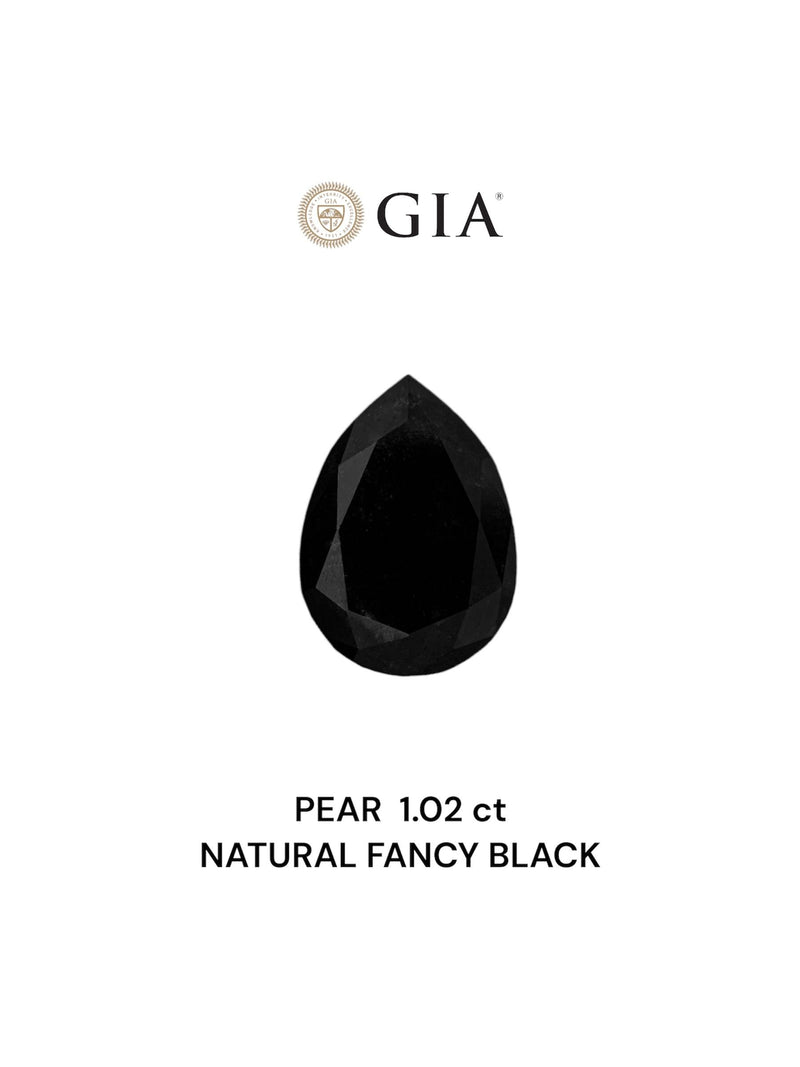 Pear 1.02ct Fancy Black VVS2 GIA #3505160721
