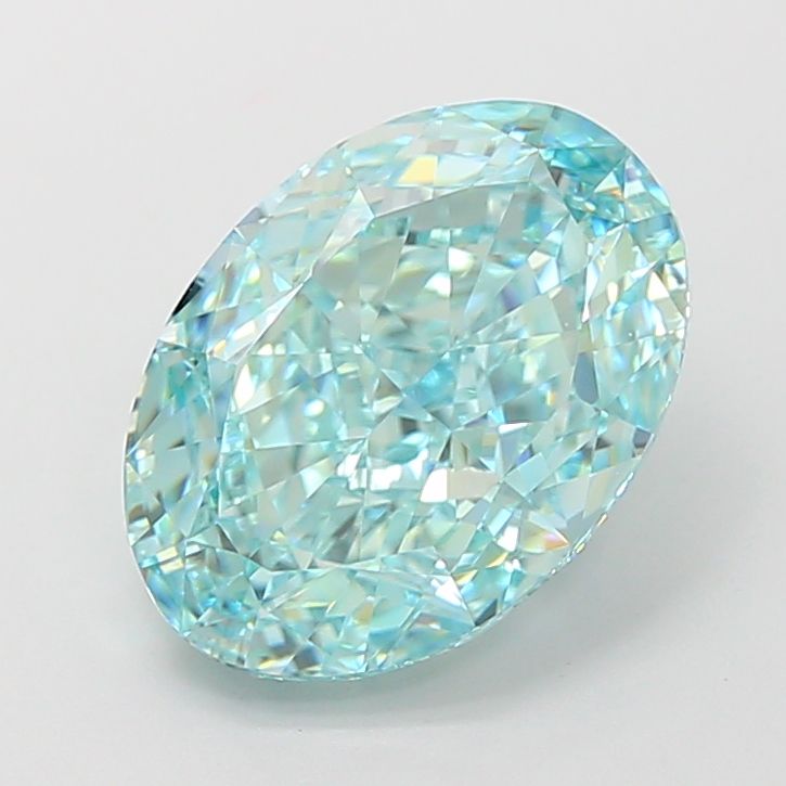 Oval 3.86ct Fancy Vivid Green VVS2 IGI #LG770637112