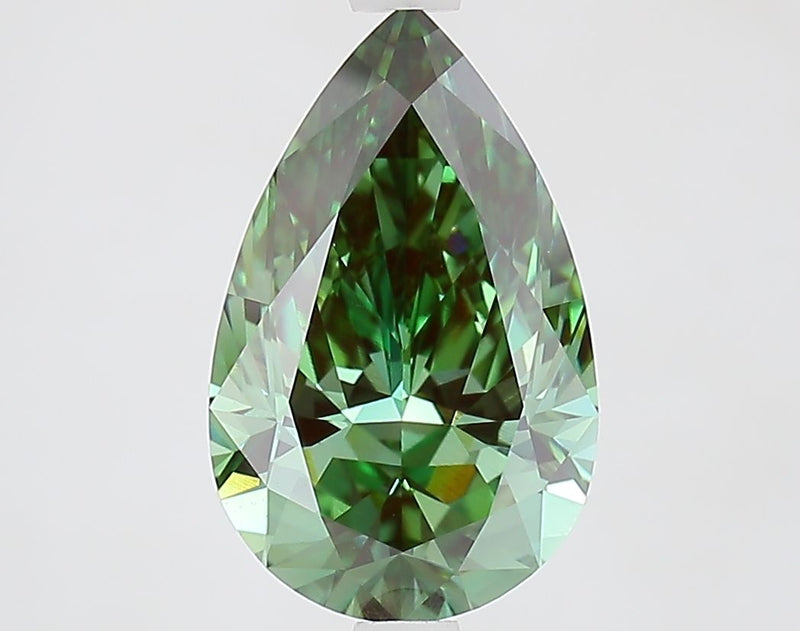 Pear 2.56ct Fancy Vivid Green VS1 IGI #LG733596574