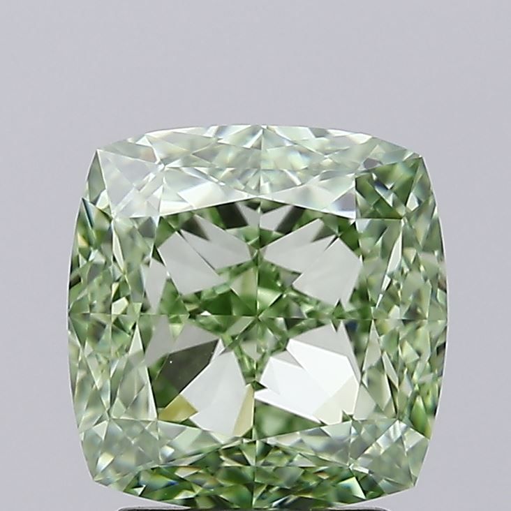 Cushion modified 3.05ct Fancy Vivid Green VVS1 IGI #LG694582102