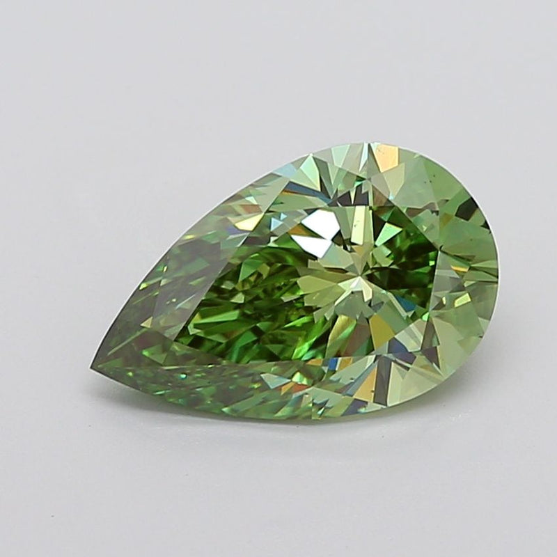 Pear 4.06ct Fancy Vivid Green VS2 IGI #LG732534450